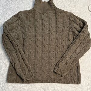 L.L. Bean Cable Knit Turtleneck Sweater